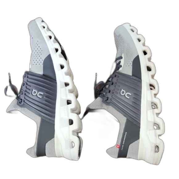 On Cloud Men's Cloudswift Running Sneakers, Gray/Dark Gray, Size 10.5 - Picture 8 of 12